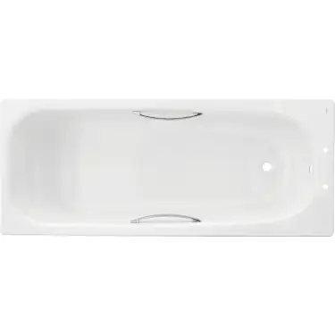 Click Here To Enlarge This Photo Of Twyford Shallow Steel Bath White 1700mm Slip Resistant SB1772WH