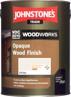 Click Here To Enlarge This Photo Of Johnstone's Trade Opaque Wood Finish &lpar;Solvent &sol; Oil Based&rpar; in White 5 Litre