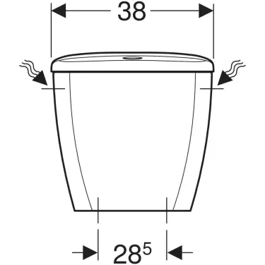 Click Here To Enlarge This Photo Of Twyford Option Exposed Cistern Close Coupled 6 &sol; 4 Litre for Floor Standing WC - OT2396WH