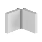 Multipanel Satin Silver Wall Panel Profile For Ply Core Internal Corner Profile Type A MPIASA