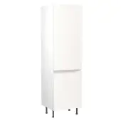 Kitchen Kit J-Pull Flatpack 600 Larder Cabinet Gloss White with White Cabinet - FKKJ0034