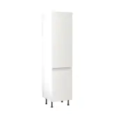 Kitchen Kit J-Pull Flatpack 500 Larder Cabinet Gloss White with White Cabinet - FKKJ0020