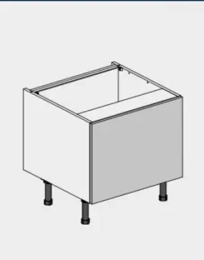 Click Here To Enlarge This Photo Of Kitchen Kit Slab Flatpack 600 Belfast Sink Base Kitchen Cabinet Gloss Cashmere with Urban Oak Cabinet - FKUO3170