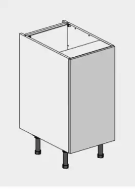 Click Here To Enlarge This Photo Of Kitchen Kit Slab Flatpack 400 Base Kitchen Cabinet Matt Blue with Urban Oak Cabinet - FKUO3702